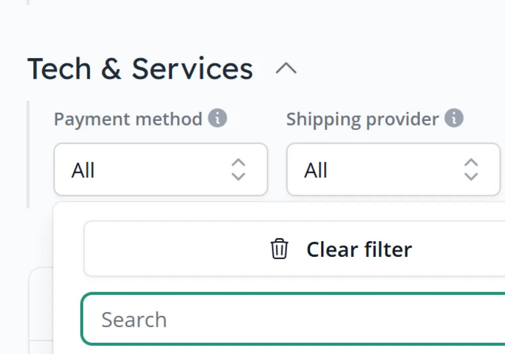 Tech Stack Filter